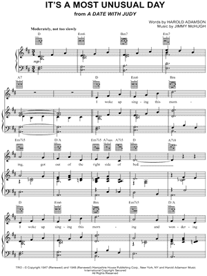 It's a Most Unusual Day