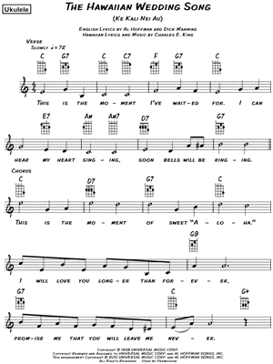 The Hawaiian Wedding Song