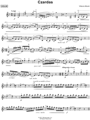 Czardas - Violin Part