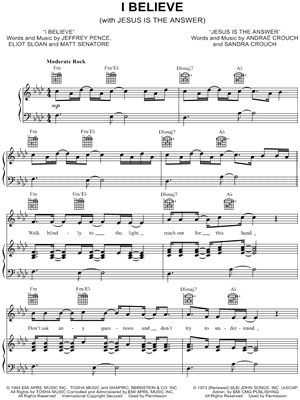 I Believe (with Jesus Is the Answer)