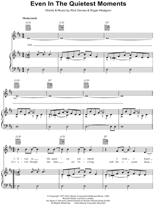 Even In the Quietest Moments