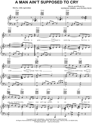 A Man Ain't Supposed To Cry