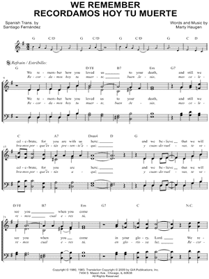 We Remember (Recordamos Hoy Tu Muerte)