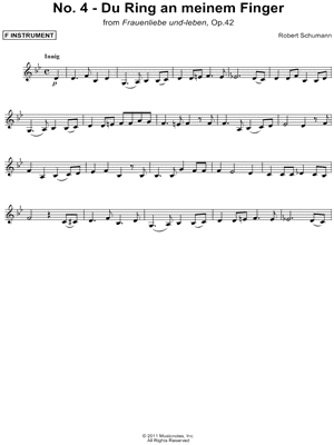 Du Ring An Meinem Finger - F Instrument