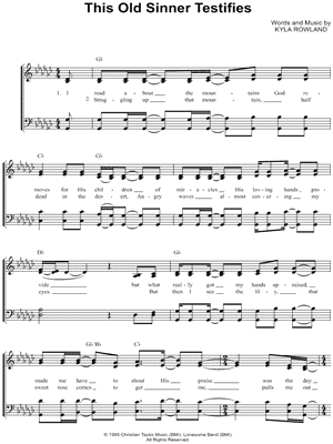 This Old Sinner Testifies