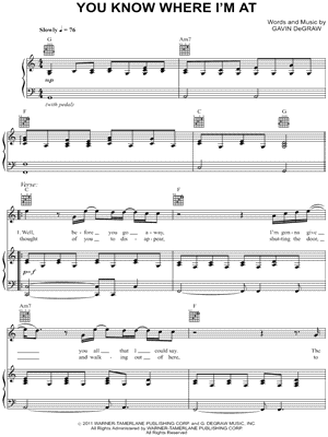 You Know Where I'm At