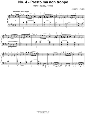 12 Easy Pieces, No. 4: Presto Ma Non Troppo