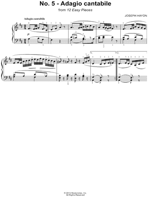 12 Easy Pieces, No. 5: Adagio Cantabile