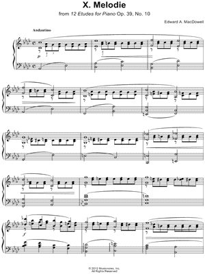 Twelve Etudes for Piano, Op. 39: No. X: Melodie
