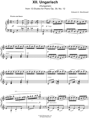 12 Etudes for Piano Op. 39, No. 12: Ungarisch