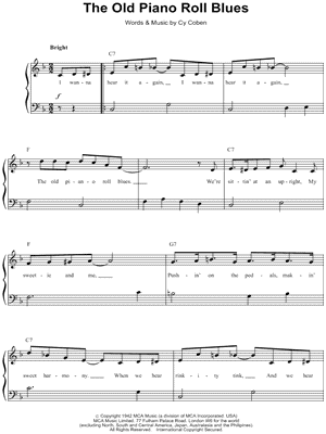 The Old Piano Roll Blues