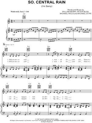 So. Central Rain (I'm Sorry)