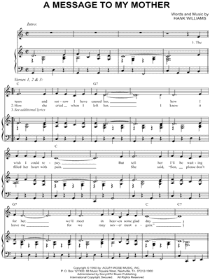 A Message To My Mother