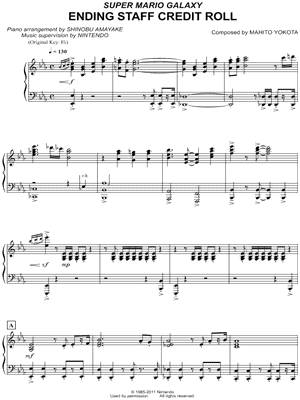 Super Mario Galaxy Ending Staff Credit Roll