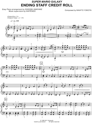 Super Mario Galaxy Ending Staff Credit Roll