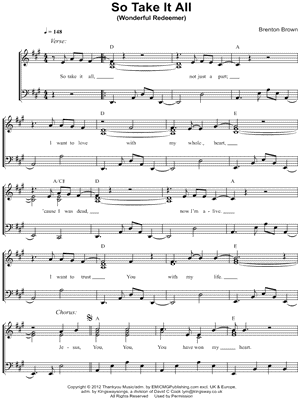 So Take It All (Wonderful Redeemer)