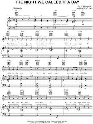 The Night We Called It a Day