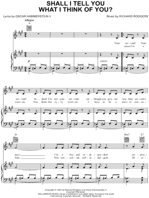 Shall I Tell You What I Think of You?