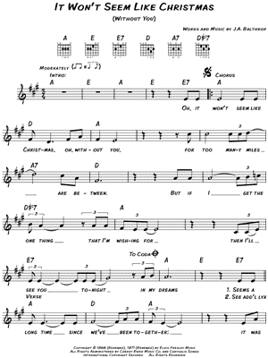 It Won't Seem Like Christmas (Without You)