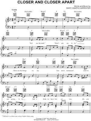 Closer and Closer Apart