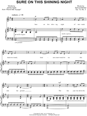 Sure on This Shining Night