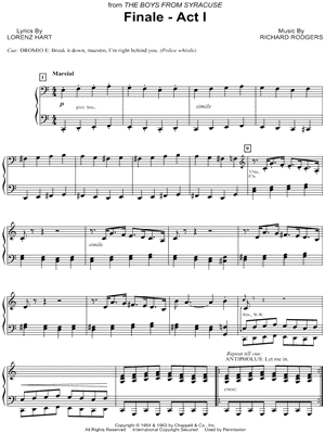 Finale - Act I (from The Boys From Syracuse)