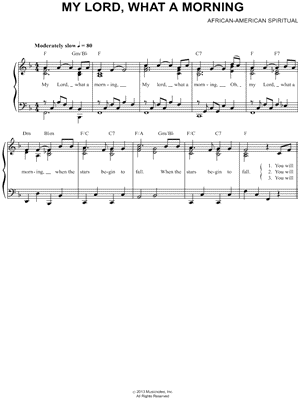 My Lord, What a Morning