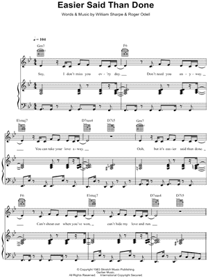 Easier Said Than Done