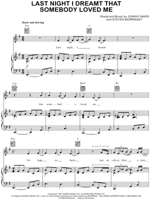 Last Night I Dreamt That Somebody Loved Me