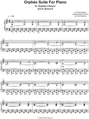 Orphée Suite for Piano, VI. Orphée's Return