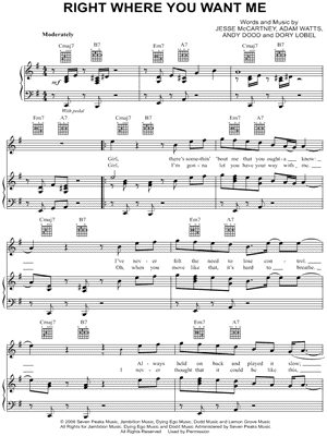 Right Where You Want Me