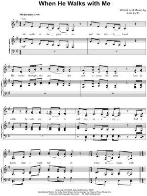 When He Walks With Me