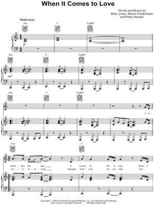 When It Comes To Love