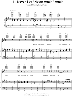 I'll Never Say "Never Again" Again