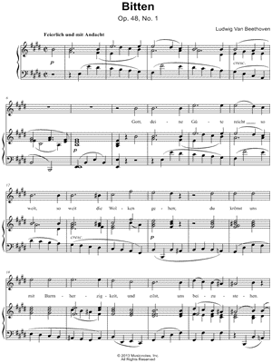 Six Songs, Op. 48, No. 1: Bitten