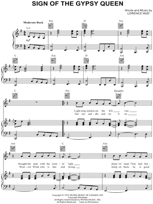 Sign of the Gypsy Queen