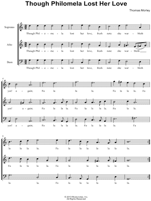 Though Philomela Lost Her Love