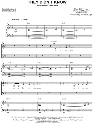 They Didn't Know / Behold the Lamb