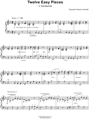 Twelve Easy Pieces: V. Sarabanda