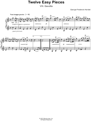 Twelve Easy Pieces: VIII. Gavotta