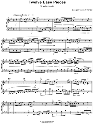 Twelve Easy Pieces: X. Allemande