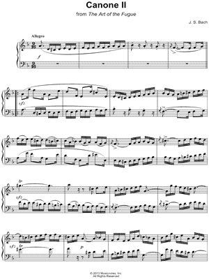 The Art of the Fugue: Canone II