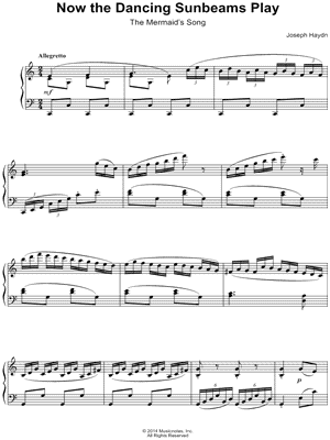 Now the Dancing Sunbeams Play (The Mermaid's Song)