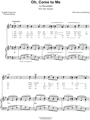 Oh, Come To Me (La Ricciolella)