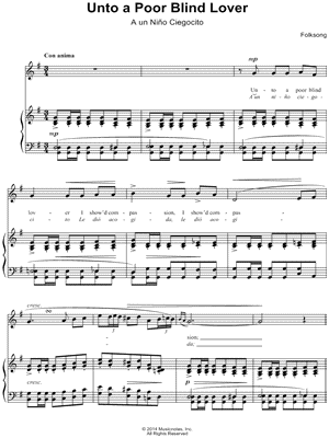 Unto a Poor Blind Lover