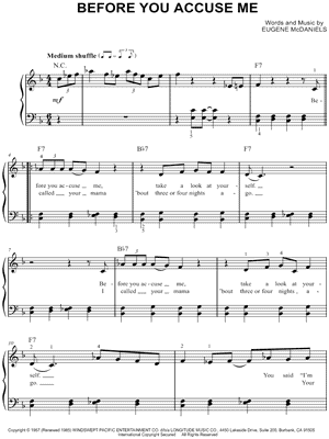 Before You Accuse Me