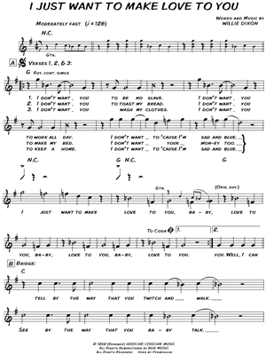 I Just Want to Make Love to You