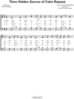 Thou Hidden Source of Calm Repose