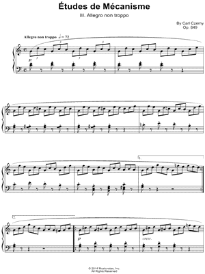 Etudes de Mecanisme: III. Allegro non troppo