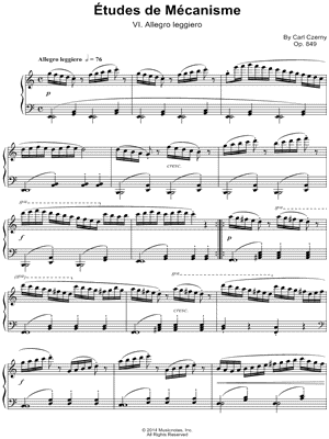 Etudes de Mecanisme: VI. Allegro leggiero